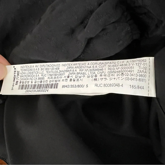 New Zara Black Leopard Jacquard Mini Dress Sz S - Picture 15 of 16